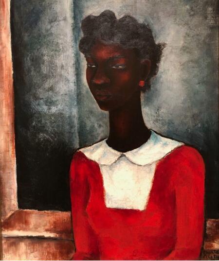 Charles Alston， Girl in a Red Dress，1934