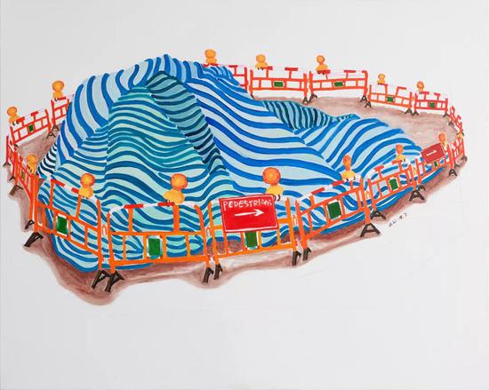 《旋转没有木马》布面油画,120×150cm,2018