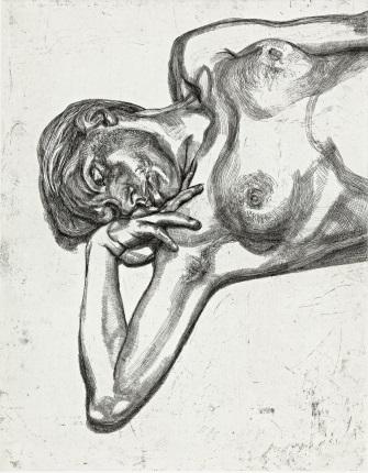 卢西安·弗洛伊德，《女孩的头与肩》（1990） 图片：courtesy ARCHEUS / POST-MODERN