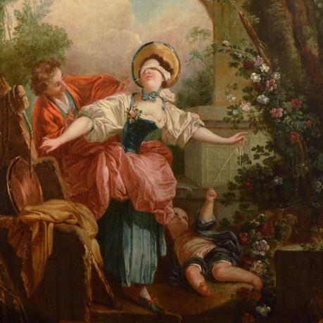 弗拉戈纳尔，《瞎子摸人游戏》，1754-1755