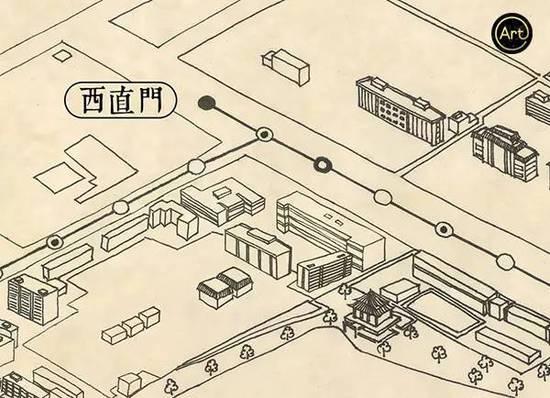 惊艳!“老北京”手绘超呆萌二环地图