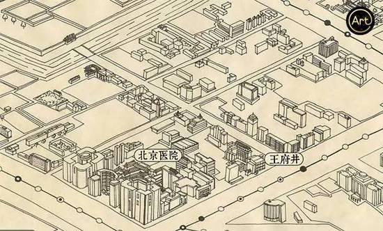 老北京手绘超呆萌二环地图_藏趣逸闻