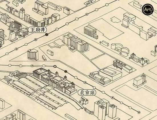 惊艳!“老北京”手绘超呆萌二环地图