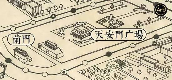 惊艳!“老北京”手绘超呆萌二环地图
