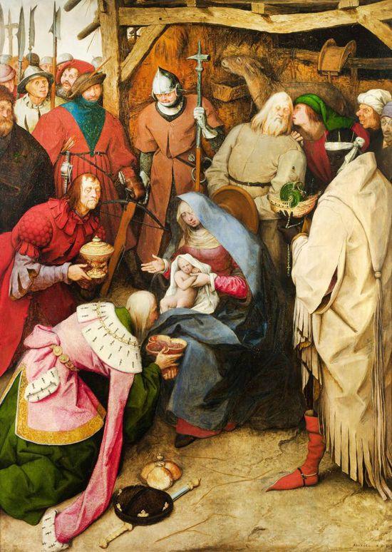 老布鲁盖尔（Pieter Brueghel the Elder）的《贤士朝圣》（The Adoration of the Kings），1564