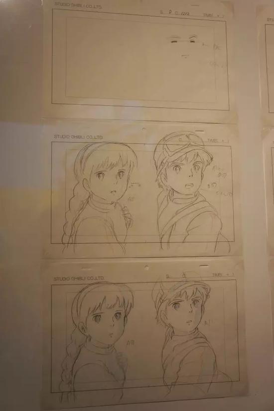 「天空之城」（动画美术手稿） 宫崎骏 纸本铅笔 1984年，现藏于“动漫艺术家”微信号所在场馆。