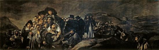 《圣伊西多雷的朝圣之旅》1820-1823年,油画,从灰泥墙面转移到画布,140cm*438cm,马德里,普拉多博物馆
