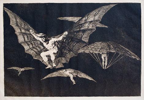 《飞行的方式》选自《荒诞集》约1816-1823年,凹版蚀刻画