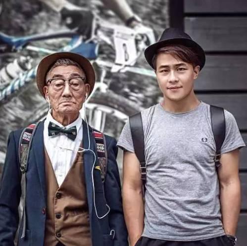 酷毙了!孙子给85岁爷爷拍了一组街拍照