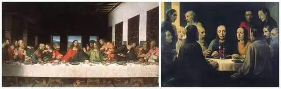 左图达芬奇的画作《最后的晚餐》，右图米格伦仿作，售价480，000美元