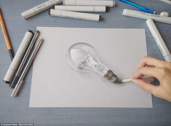 这些都是画？印度艺术家逆天3D立体手绘