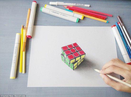 这些都是画？印度艺术家逆天3D立体手绘