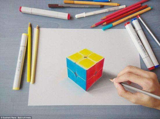 这些都是画？印度艺术家逆天3D立体手绘