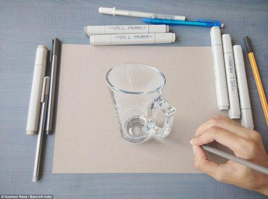 这些都是画？印度艺术家逆天3D立体手绘