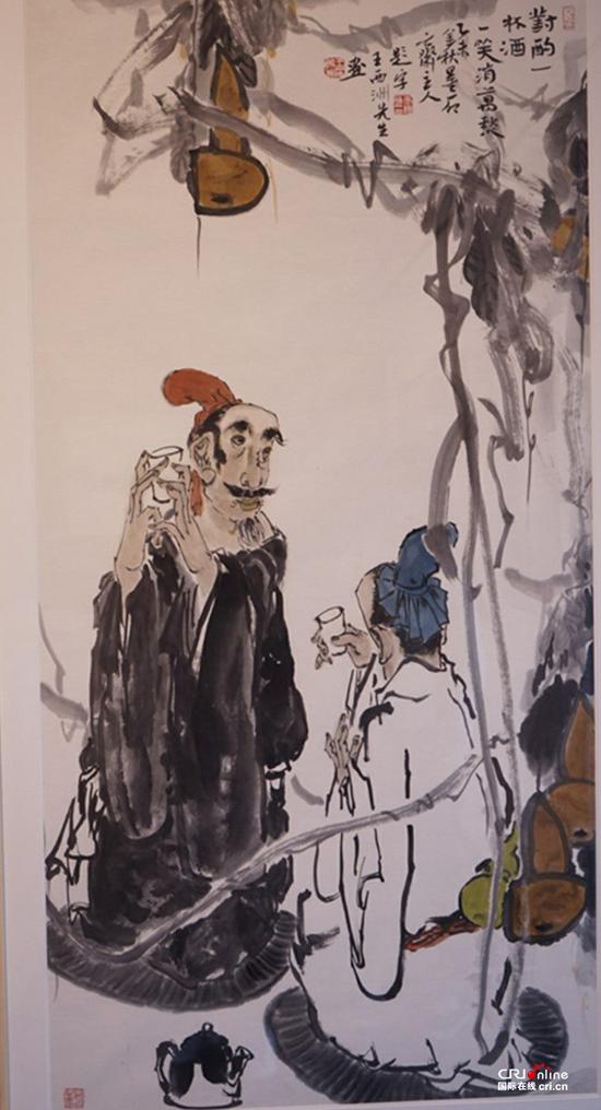 通过20多年的大量研究南宋时期梁楷后期的  人物画,王西州从中汲取