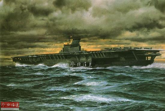 日军“信浓”号航母。