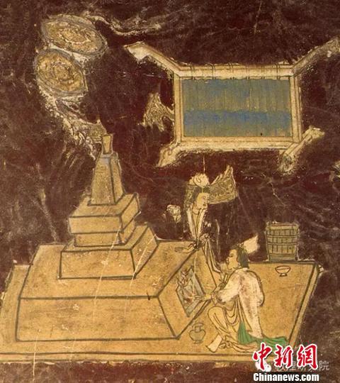 临近五一国际劳动节,敦煌研究院披露了一批敦煌壁画中涉及古代敦煌劳动者的画面。图为榆林窟第3窟-酿酒图(西夏)。 敦煌研究院供图 摄 临近五一国际劳动节,敦煌研究院披露了一批敦煌壁画中涉及古代敦煌劳动者的画面。图为榆林窟第3窟-酿酒图(西夏)。 敦煌研究院供图 摄
