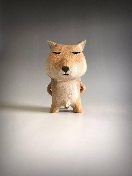 日本雕塑家田岛享央己的萌系木雕小动物_海外