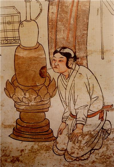 辽·备茶图（局部）3（《宣化辽墓壁画》文物出版社 2001年9月）
