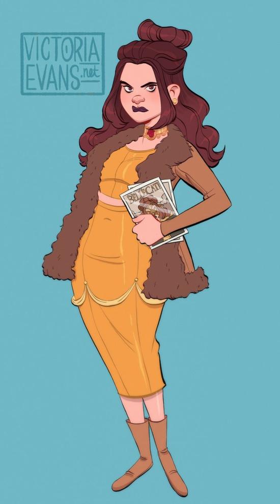 当迪士尼公主化身为时下的青少年_海外动态