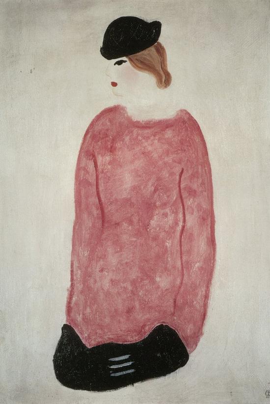 常玉《红衣女子》 布面油画 5052万港币 约合3970.5万元人民币 购于2013年11月，佳士得香港