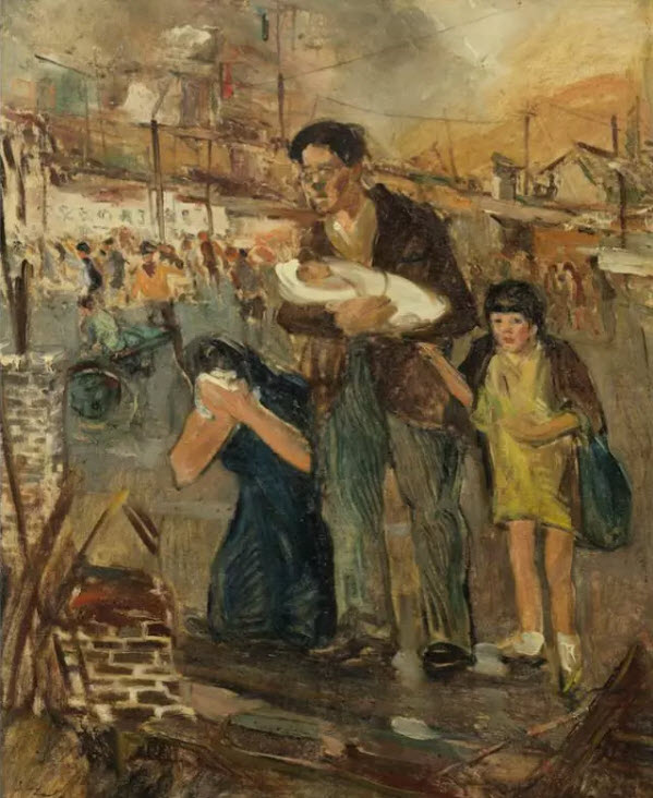 常书鸿《重庆大常书鸿《重庆大爆炸》 布面油画 940 ...