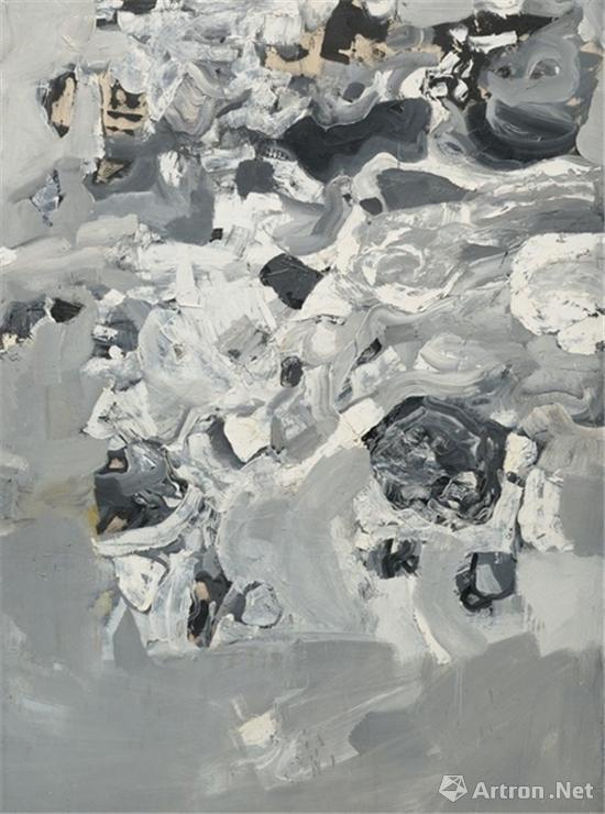 杰· 德菲奥，《无题（珠穆朗玛峰）》（Untitled （Everest），1955），山脉系列（Mountain Series）作品之一。加州奥克兰博物馆收藏，杰·德菲奥捐赠。图片：© 2015 the Jay DeFeo Trust/Artists Rights Society （ARS）， New York
