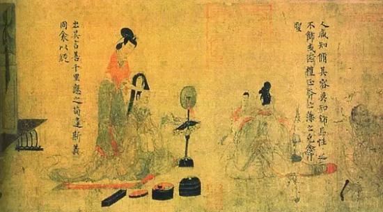东晋 顾恺之 《女史箴图》(局部) 东晋 顾恺之 《女史箴图》(局部)