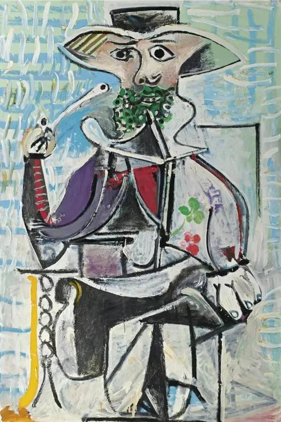 毕加索 Picasso - 抽烟斗的男人 Homme a la pipe