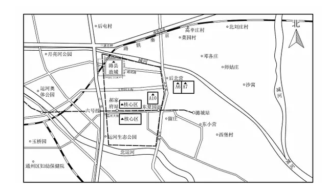 通州墓葬群考古发掘区域位置示意图