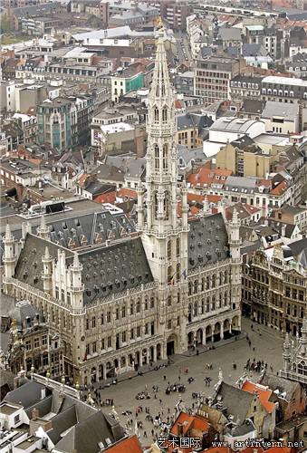 　　布鲁塞尔市政厅鸟瞰图，2006。