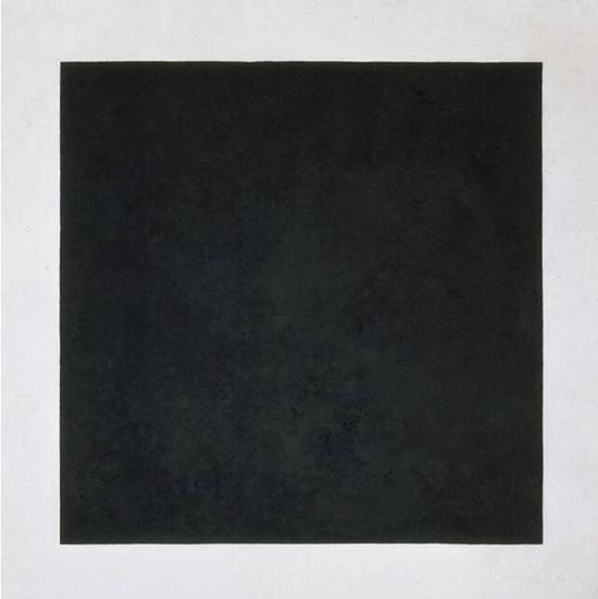 ▲卡西米尔·塞文洛维奇·马列维奇《白底上的黑色方块》，1915年
