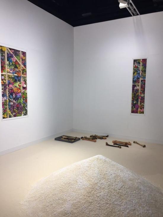 　　艾米·姚在迈阿密海滩巴塞尔艺术展Positions 单元Various Small Fires Gallery画廊展出现场。图片：by Eileen Kinsella