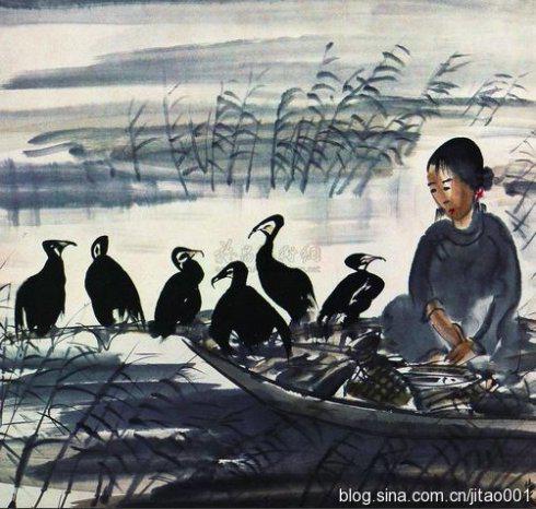 林风眠设色纸本《渔家少女》68.5×65厘米，1996秋香港佳士得17.2万元人民币成交