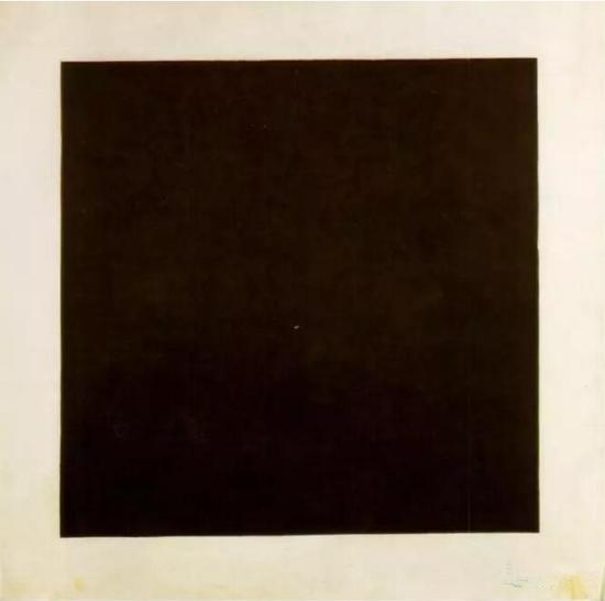 马列维奇《白底上的黑色方块》,铅笔素描,1913年