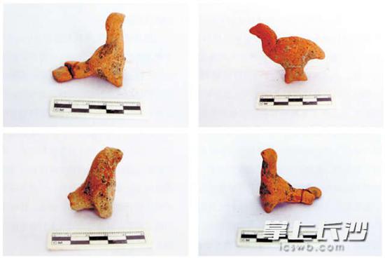 　　常德唐林出土的石家河文化鸟形陶塑。湖南省文物考古研究所供图