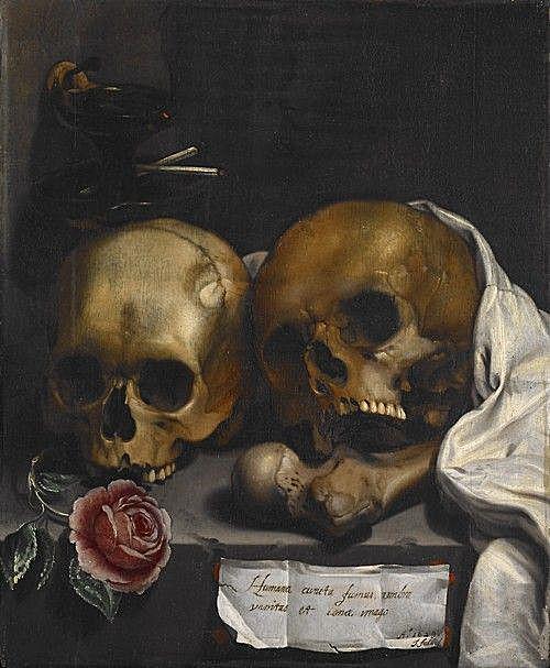 J.Falk（1600-1699），Vanitas Still Life，45.7x38cm，1629