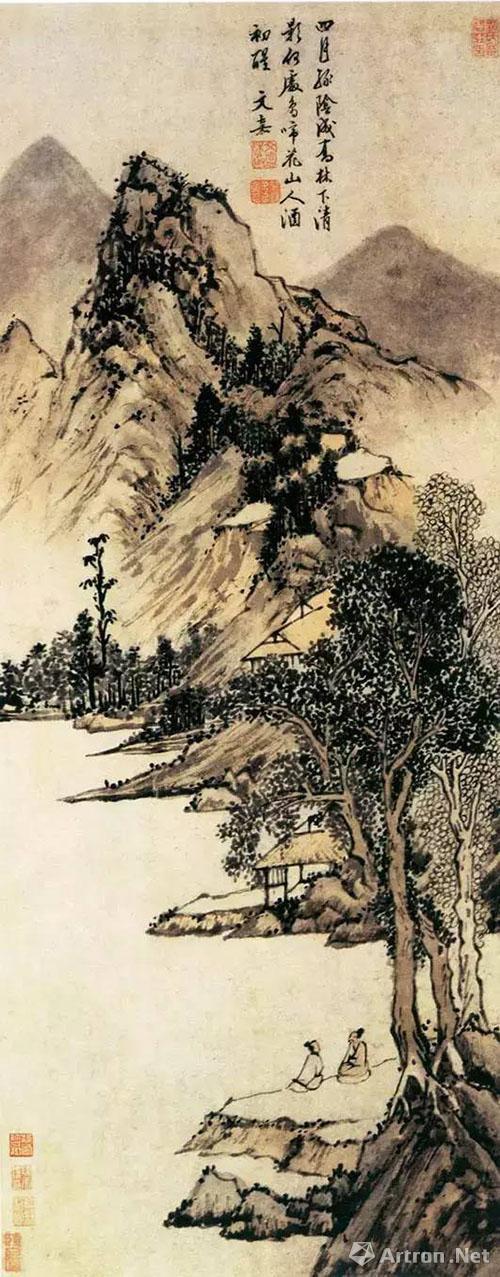 文嘉 《设色山水图》