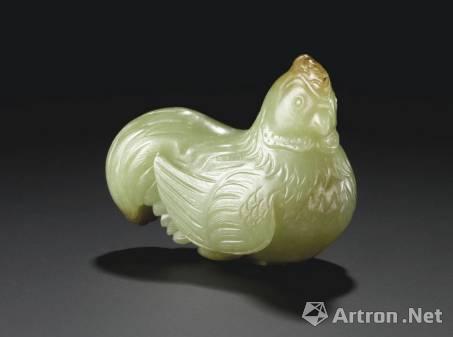 清十八世纪 黄玉鸡 成交额:59万元 拍卖时间:2013.10 拍卖公司:香港苏富比