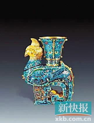 清乾隆 掐絲琺瑯天雞尊 