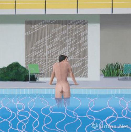 大卫·霍克尼《出尼克泳池的皮特》，油画，1966年