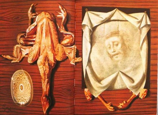 ▲达利《鸡与基督》(Chicken and Christ),1973。
