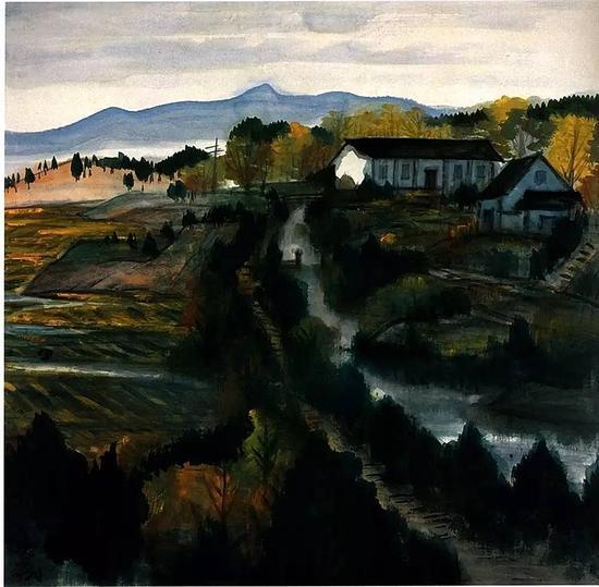 林风眠《郊外》 1961年 上海美术家协会藏