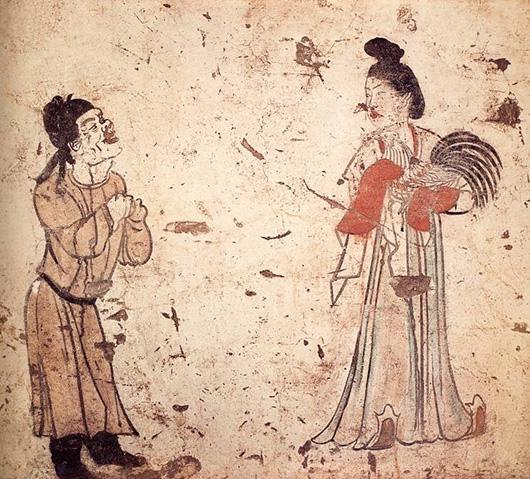 
	陕西历史博物馆藏唐代壁画中的鸡宝宝形象（《章怀太子墓壁画》） 

