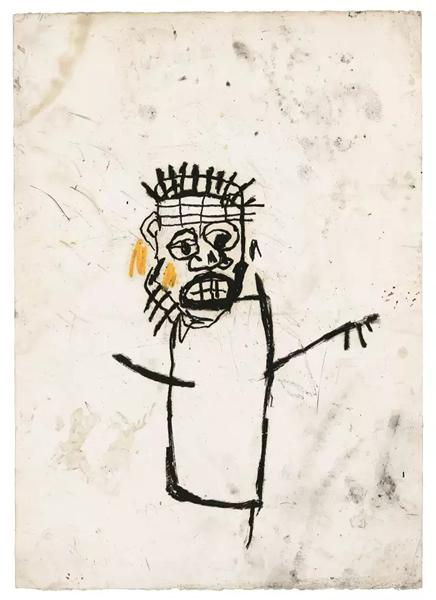 The Estate of Jean-Michel Basquiat / ADAGP， Paris and DACS， London 2017

　　尚·米榭·巴斯奇亚（1960 - 1988）《无题》油彩棒 纸本108.3 x 76.2 cm.1982年作估价：英镑 800，000 - 1，200，000