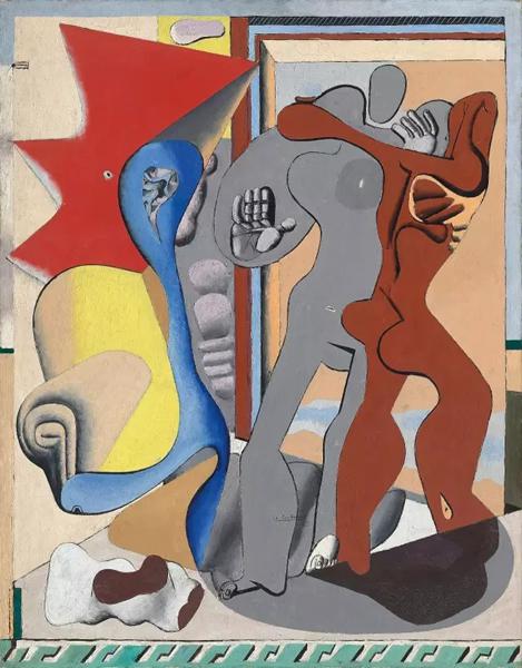 FLC/ ADAGP， Paris and DACS， London 2017

　　勒·柯比意（1887 - 1965）《门前的灰色女人、红色男人及骨头》油彩 画布146 x 114 cm.1931年作估价：英镑 1，200，000 - 2，000，000