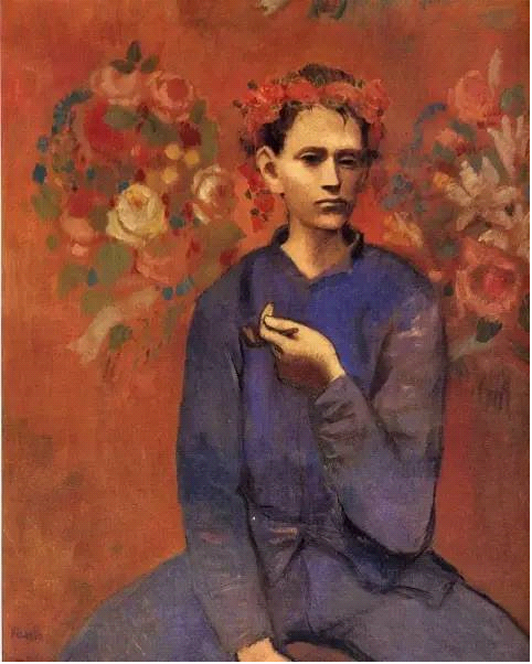 《拿烟斗的男孩》， 毕加索，1905年。