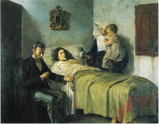 《科学与博爱》,毕加索早年学院派时期作品,1897年。