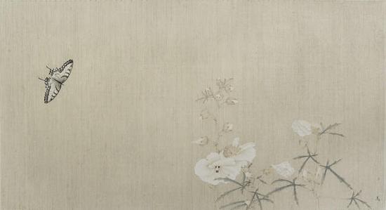 高茜，《蝶恋花》，41x76cm，纸本设色 ，2016