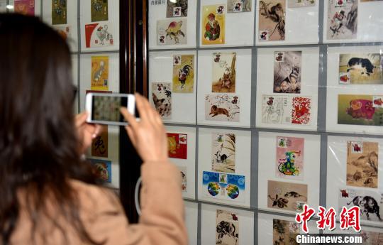     图为青海西宁首次举办的生肖邮票展览。　黄灵燕　摄